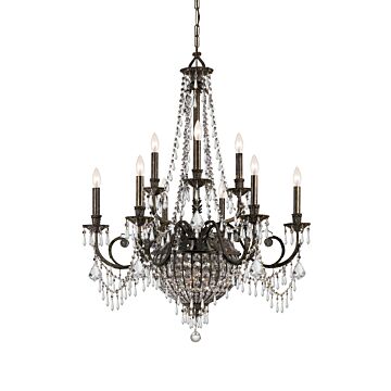 Vanderbilt 12 Light Chandelier in English Bronze by Crystorama