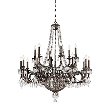 Vanderbilt 23 Light Chandelier in English Bronze by Crystorama
