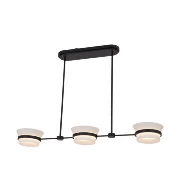 Anel LED Island Pendant in Matte Black by Kalco