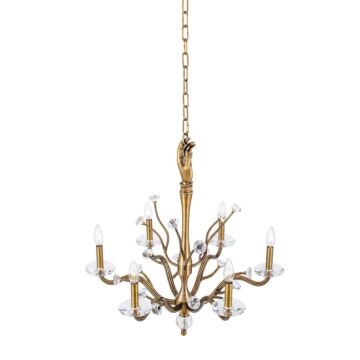 Venus Six Light Chandelier in Historic Brass by Kalco