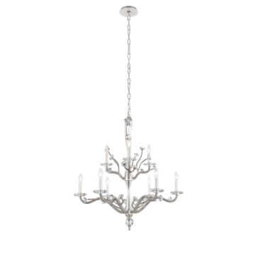 Venus Nine Light Chandelier in Pewter by Kalco