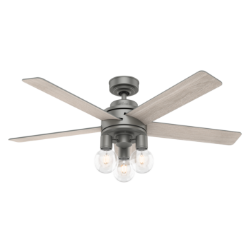 Hardwick 52"Ceiling Fan in Matte Silver by Hunter