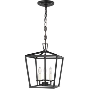 Dianna Three Light Mini Lantern in Midnight Black by Visual Comfort Studio