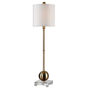 Laton Buffet Lamp in Brushed Brass by Uttermost