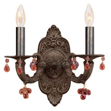 Paris Market Two Light Wall Sconce in Venetian Bronze by Crystorama