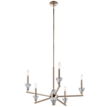 Calyssa 5-Light Chandelier in Polished Nickel