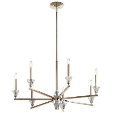 Calyssa Seven Light Chandelier in Polished Nickel by Kichler