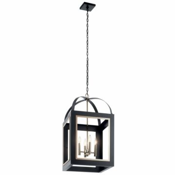 Vath Four Light Foyer Pendant in Black by Kichler