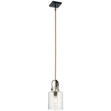 Kitner One Light Pendant in Natural Brass by Kichler