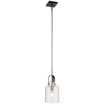 Kitner One Light Pendant in Polished Nickel by Kichler