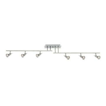 Access Lighting Viper 6 Light Off Set Semi Flush in Brushed Steel