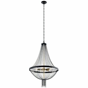 Alexia Five Light Chandelier in Textured Black by Kichler