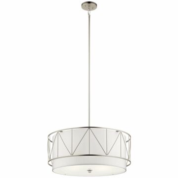 Birkleigh Four Light Pendant in Satin Nickel by Kichler