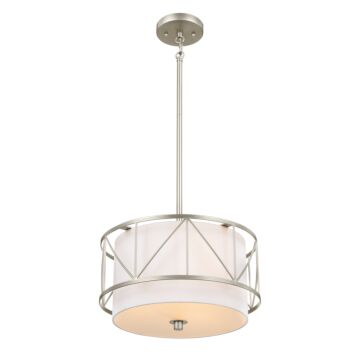 Birkleigh Three Light Pendant Semi Flush in Satin Nickel by Kichler