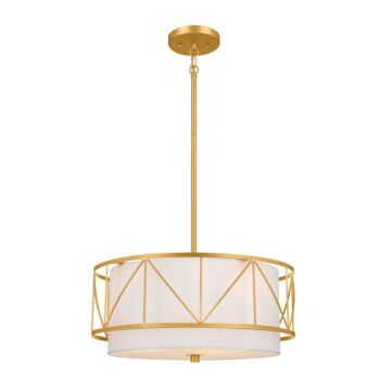 Birkleigh Three Light Pendant Semi Flush in Classic Gold by Kichler