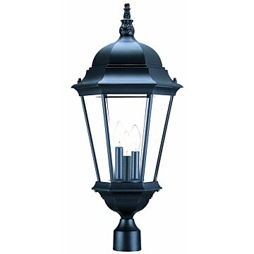 Richmond 3-Light Matte Black Post Mount Light