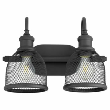 Omni Two Light Vanity in Textured Black by Quorum International