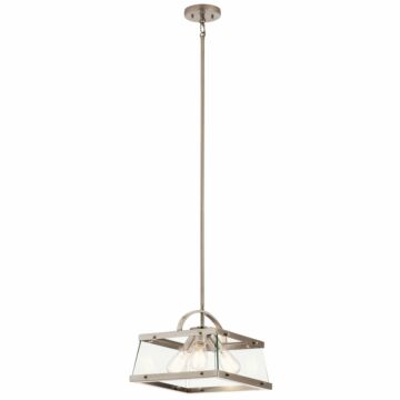 Darton Three Light Pendant Semi Flush Mount in Classic Pewter by Kichler