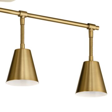 Kichler Sylvia 4 Light Rail Light in Brushed Natural Brass