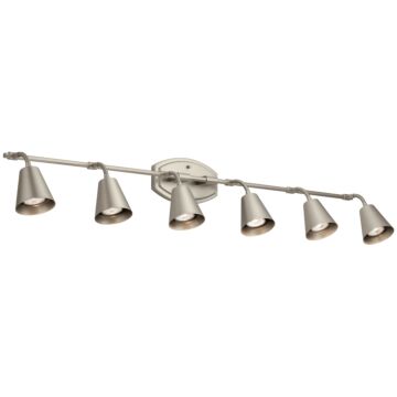 Sylvia Six Light Rail Light in Satin Nickel by Kichler
