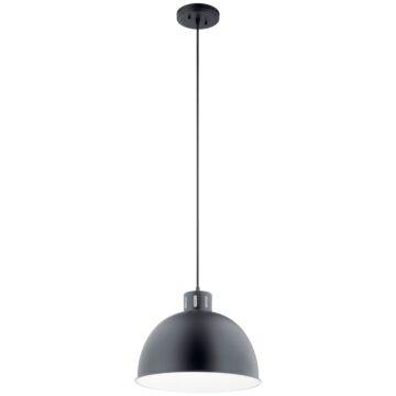 Zailey One Light Pendant in Black by Kichler