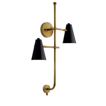 Sylvia Two Light Wall Sconce in Black by Kichler
