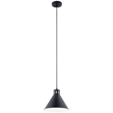Zailey One Light Pendant in Black by Kichler