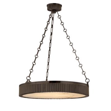 Lynden Five Light Pendant in Distressed Bronze by Hudson Valley