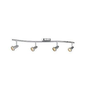 Cobra LED Wall or Ceiling Spotlight Bar in Brushed Steel by Access