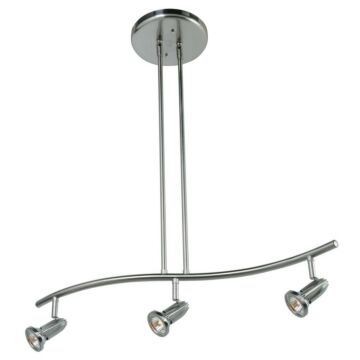 Access Lighting Cobra 3 Light Spot Light Pendant in Brushed Steel