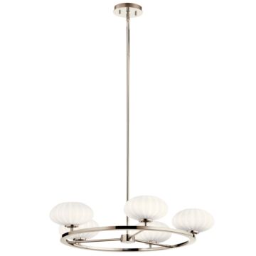 Pim Six Light Chandelier in Polished Nickel by Kichler
