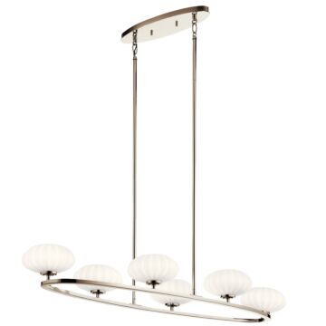 Pim Six Light Chandelier in Polished Nickel by Kichler