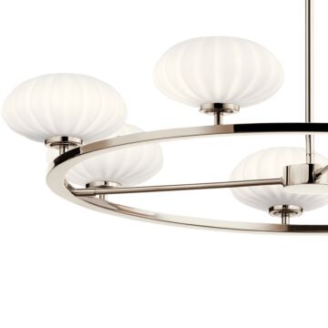 Kichler Pim 7 Light Contemporary Chandelier in Polished Nickel