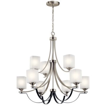 Tula Nine Light Chandelier in Brushed Nickel by Kichler