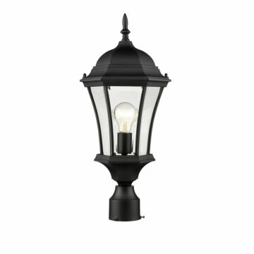 Z-Lite Wakefield 1-Light Outdoor Post Mount Fixture Light In Black