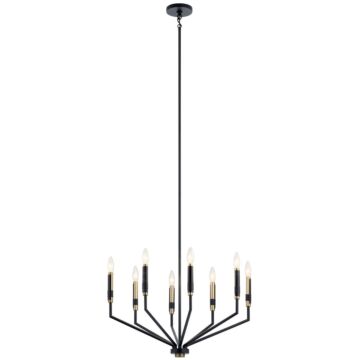 Armand Eight Light Chandelier in Black by Kichler