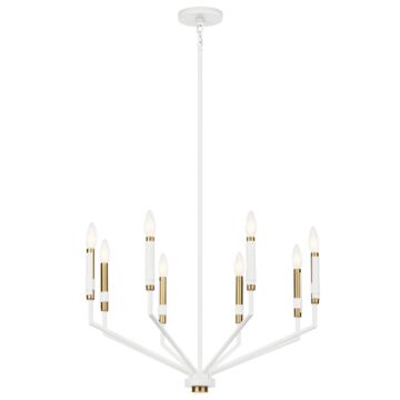 Armand Eight Light Chandelier in White by Kichler