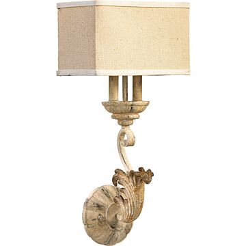 Florence Two Light Wall Mount in Persian White by Quorum International
