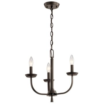 Kennewick Three Light Mini Chandelier in Olde Bronze by Kichler