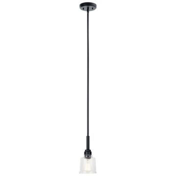 Aivian One Light Mini Pendant in Black by Kichler
