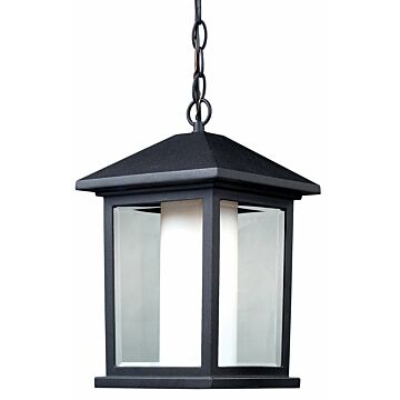 Z-Lite Mesa 1-Light Outdoor Chain Mount Ceiling Fixture Light In Black