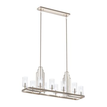 Kimrose Ten Light Linear Chandelier in Polished Nickel by Kichler