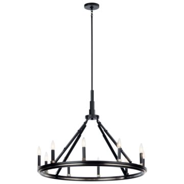 Emmala Ten Light Chandelier in Black by Kichler