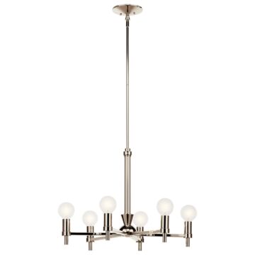 Torvee Six Light Chandelier in Nickel Textured by Kichler