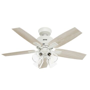 Gatlinburg 4-Light 44" Ceiling Fan in Matte White