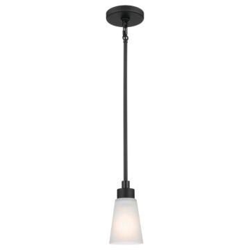 Erma One Light Mini Pendant in Black by Kichler