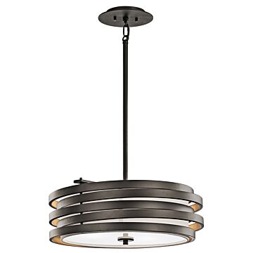 Roswell Three Light Pendant in Olde Bronze by Kichler