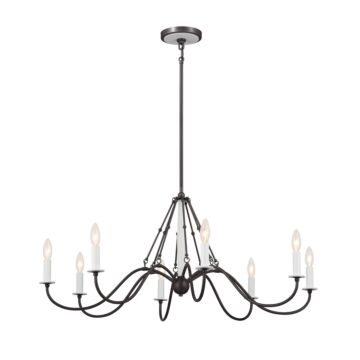 Freesia Eight Light Chandelier in Anvil Iron by Kichler