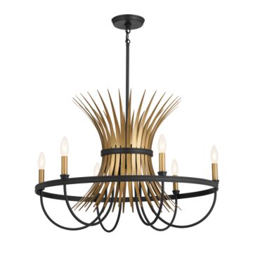Baile Six Light Chandelier in Black by Kichler