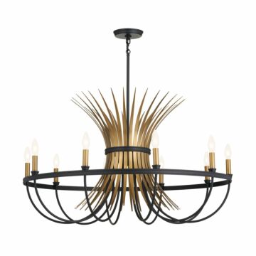 Baile Ten Light Chandelier in Black by Kichler